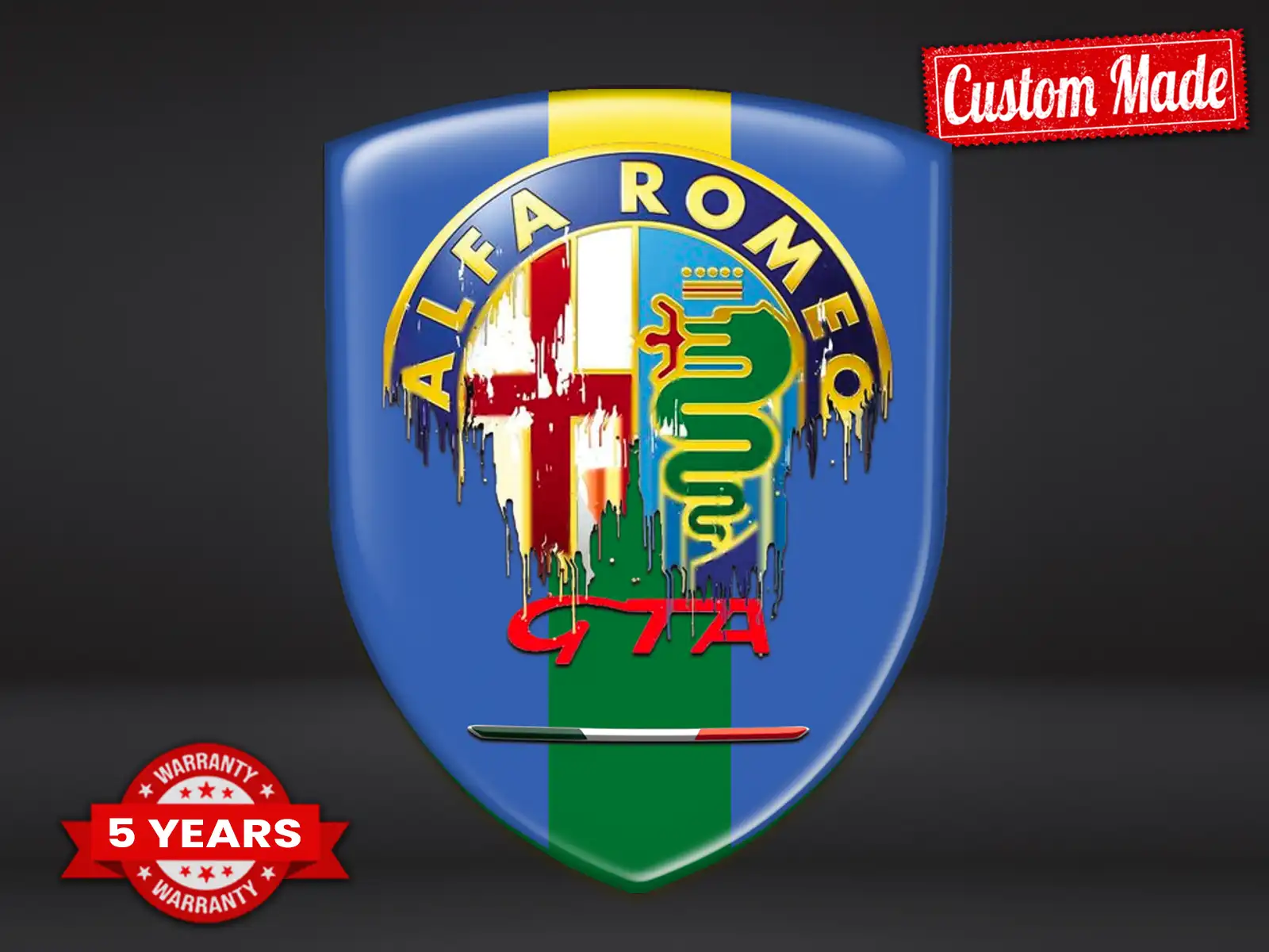 Alfa Romeo Adesivo Logo Resistente Pregiato Professionale